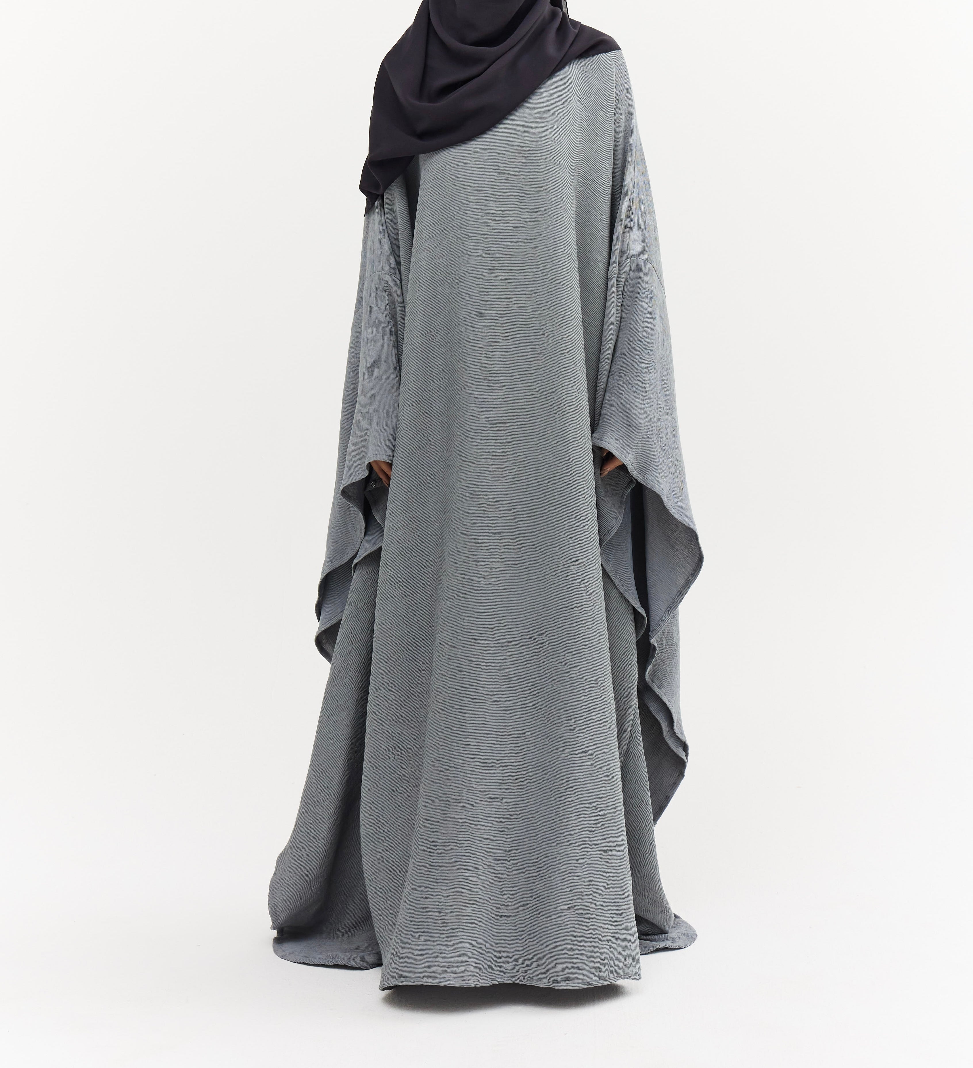 Abaya Ribbed iced blue