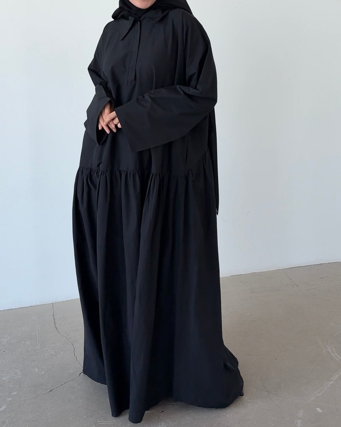 Robe en coton noir