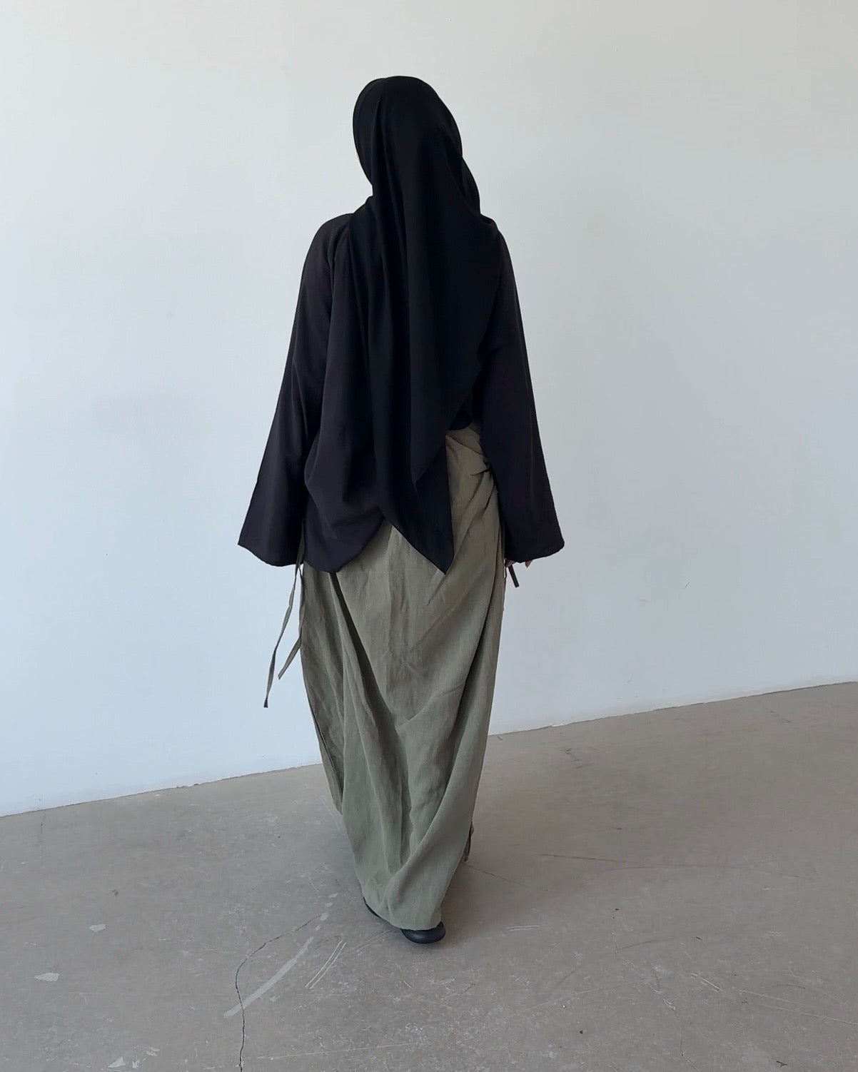 Jupe lyocell khaki