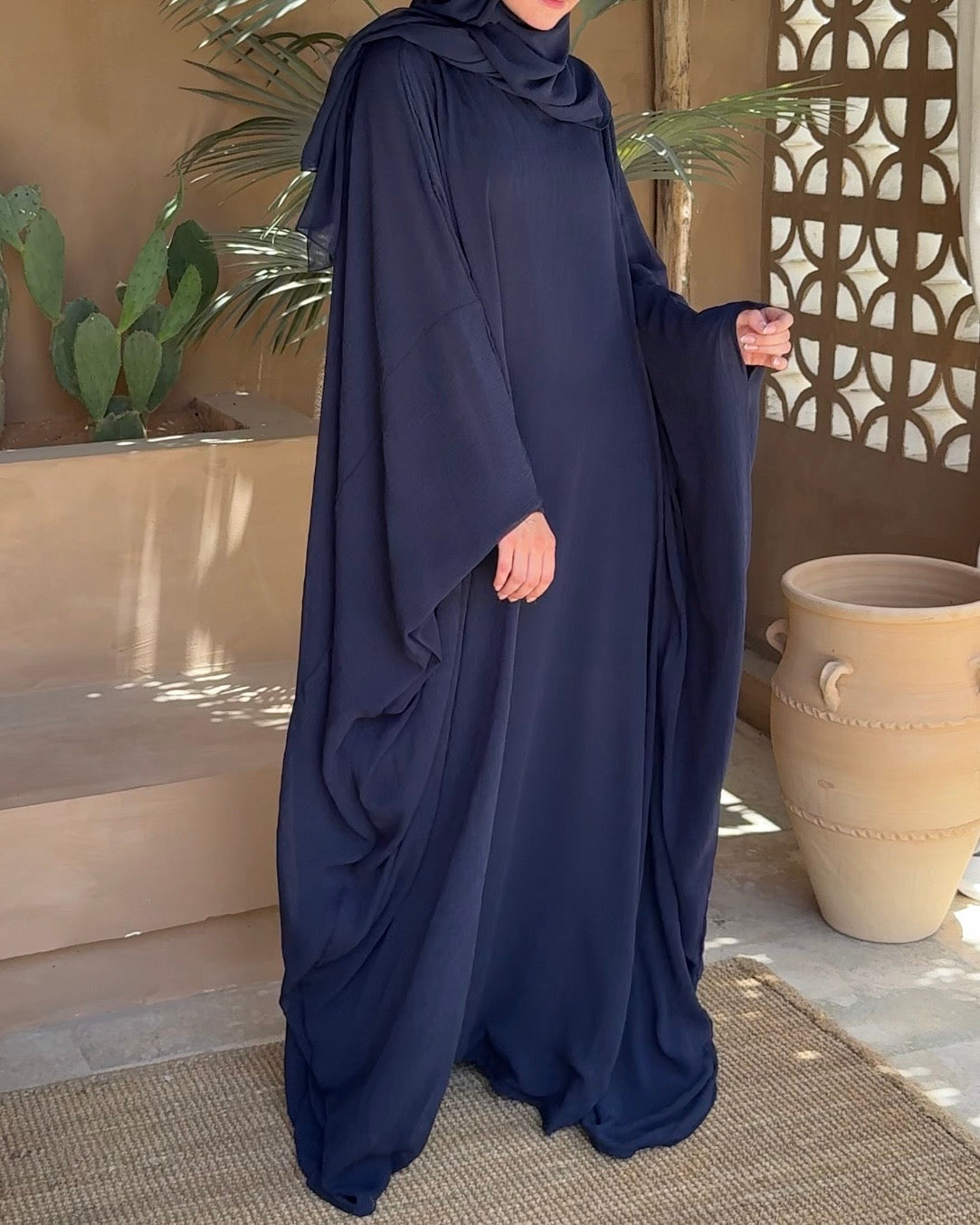 Abaya Origami Summer bleu nuit