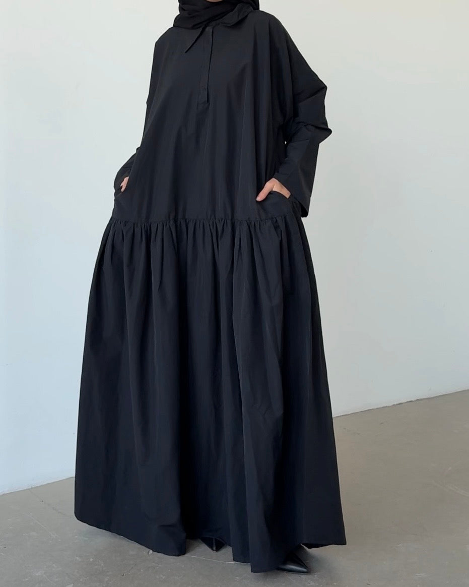 Robe en coton noir