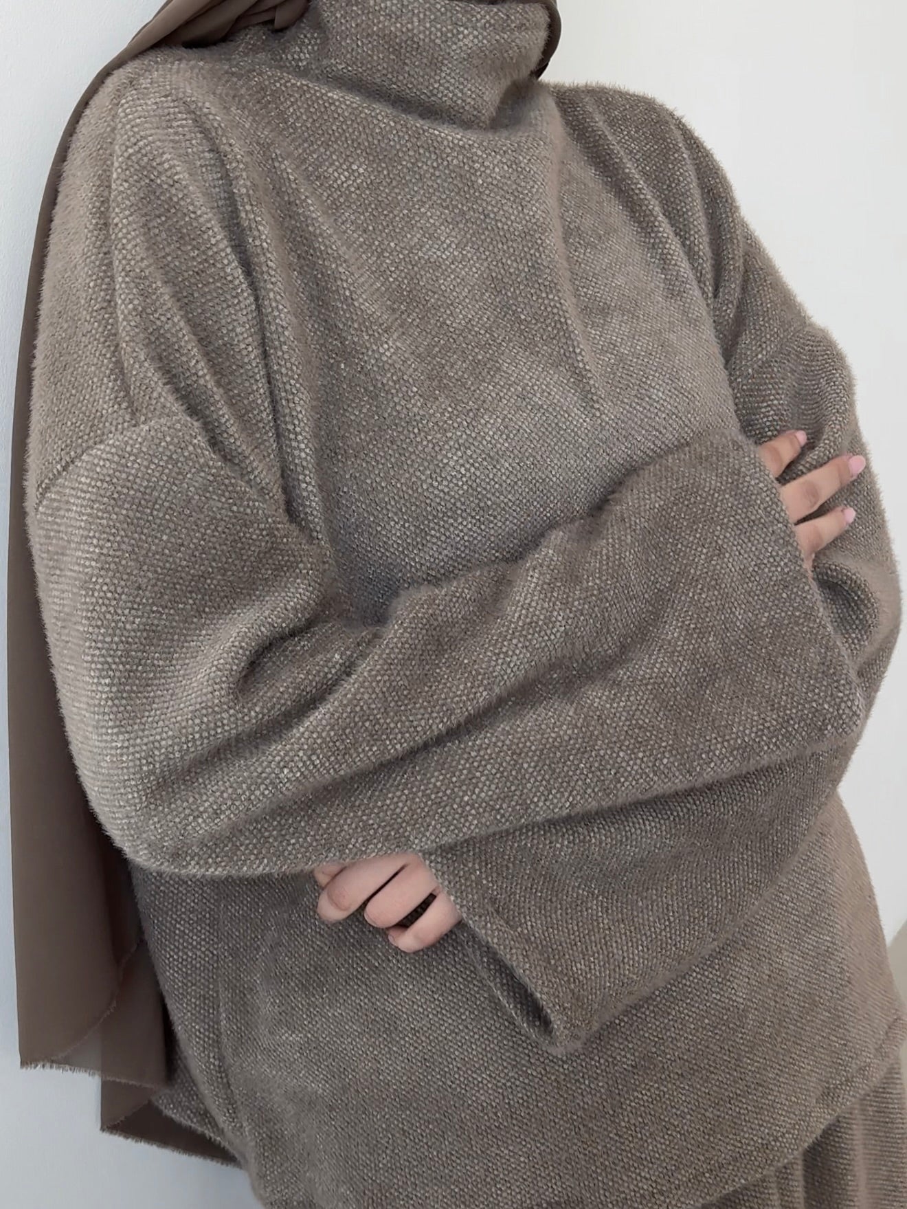 Pull winter taupe
