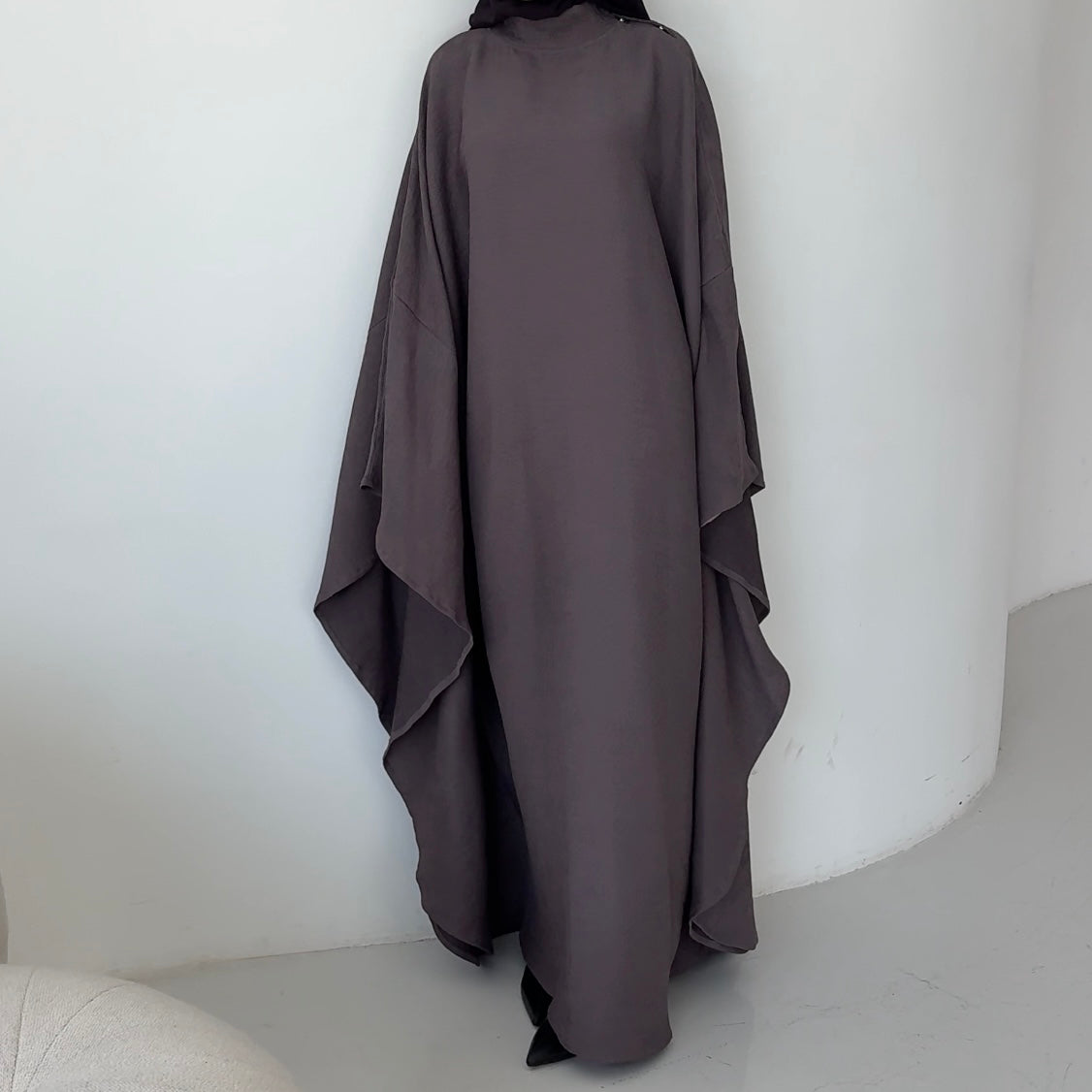 Abaya Ribbed anthracite