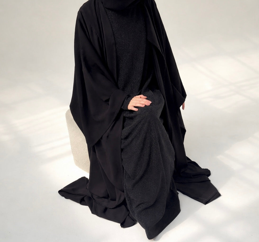 Abaya naveah black glitter