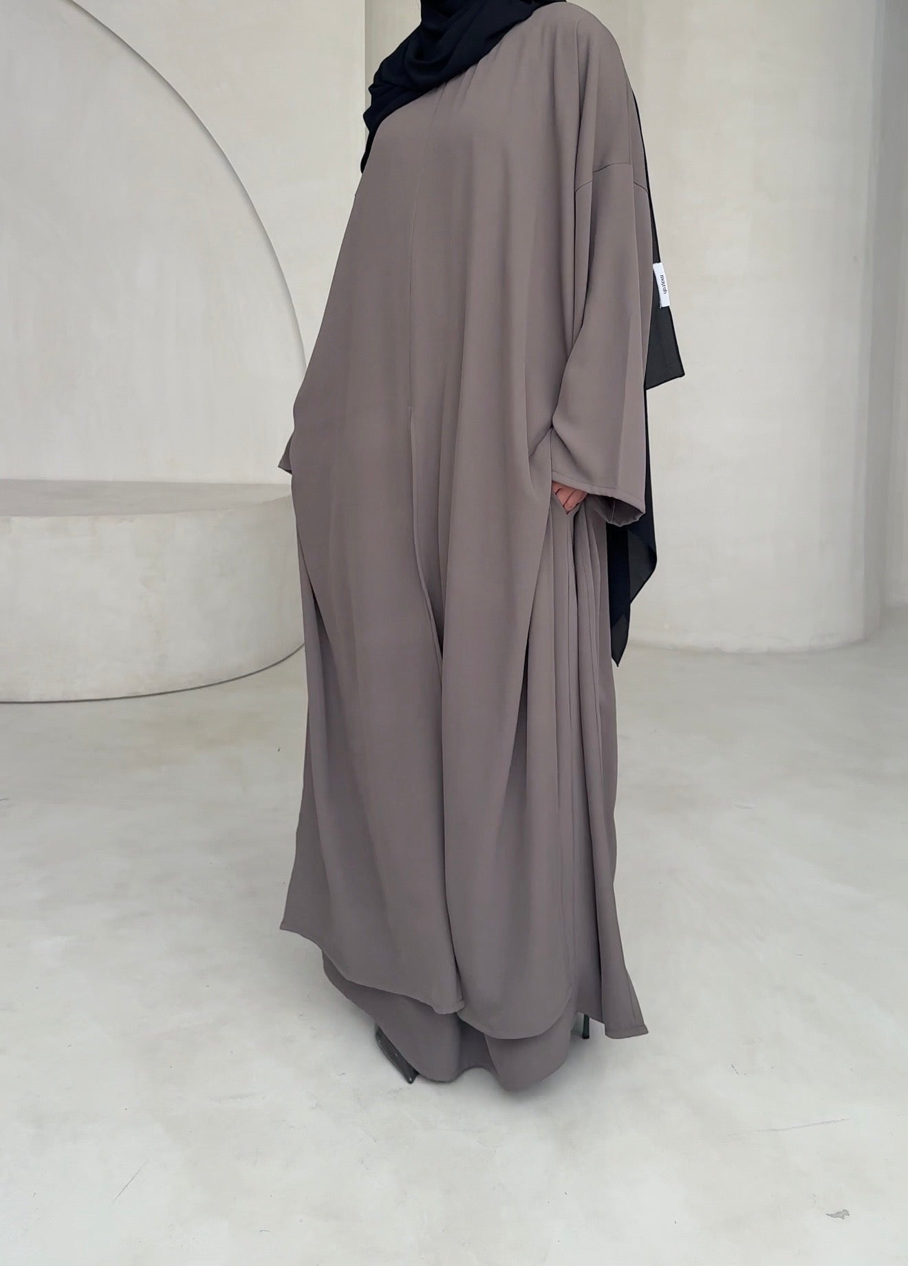 Tunique Mei taupe - vue 3 - Mayrah