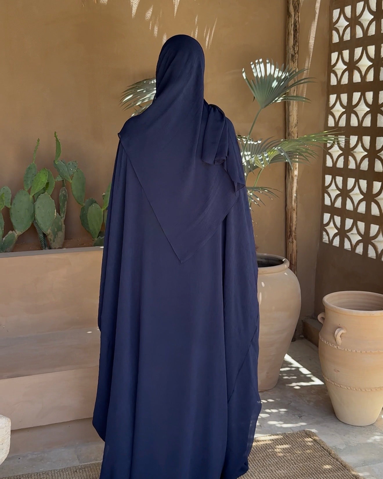 Abaya Origami Summer bleu nuit