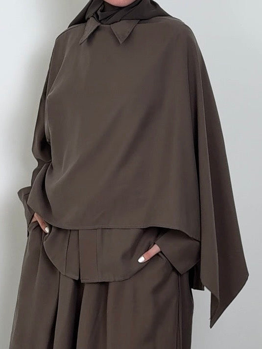 Chemise Tencel dark kaki