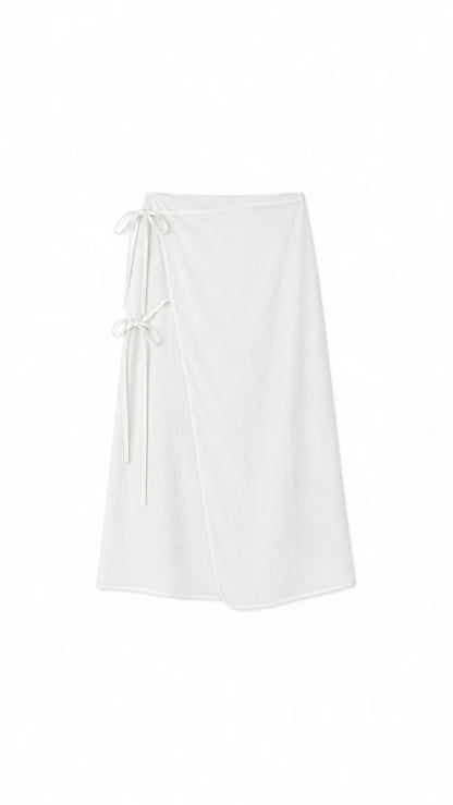 Jupe portefeuille blanc