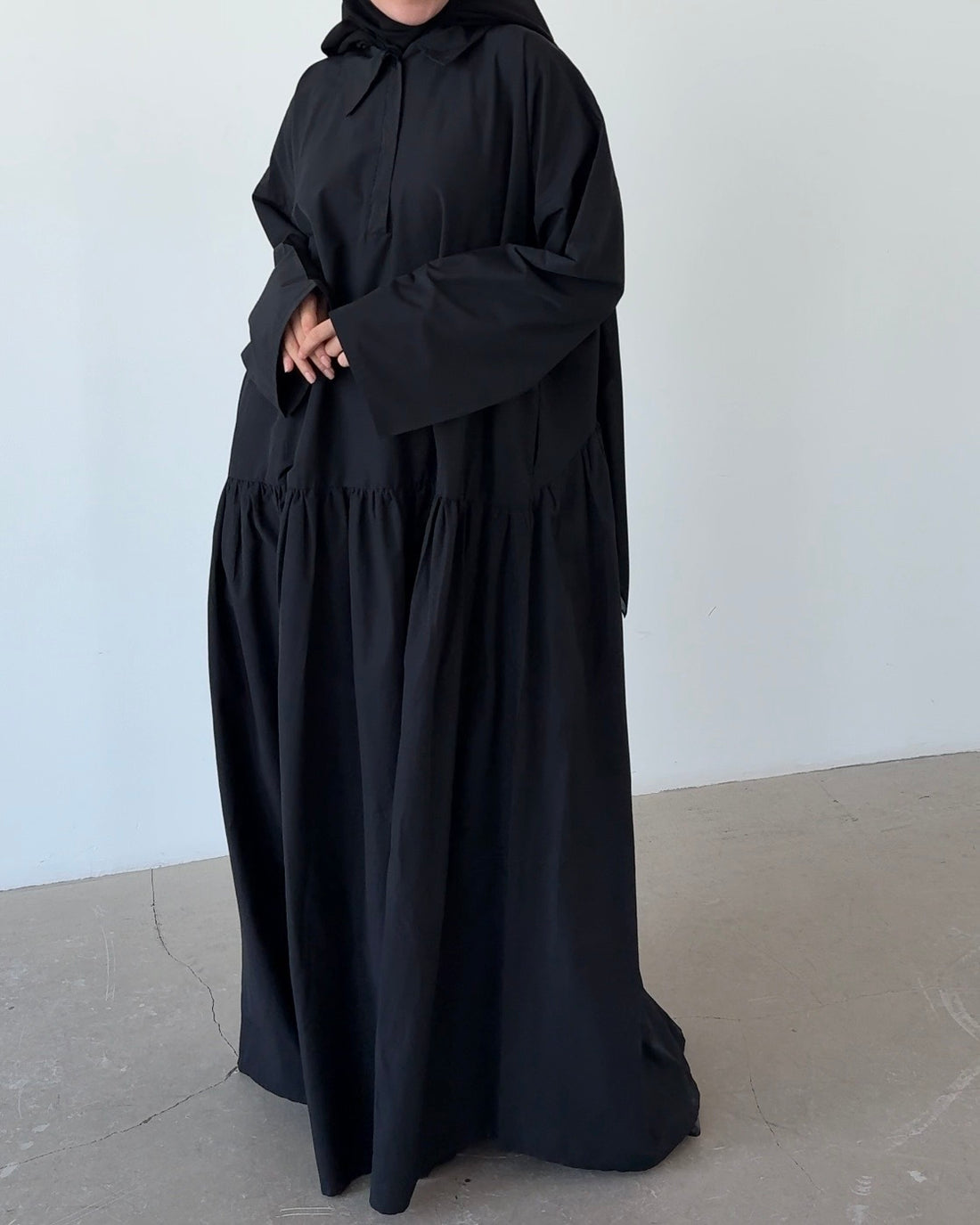 Robe en coton noir