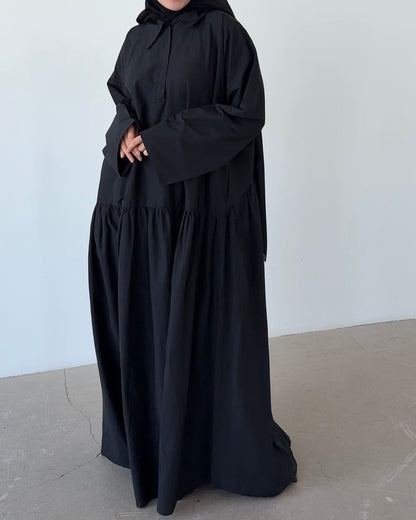 Robe en coton noir