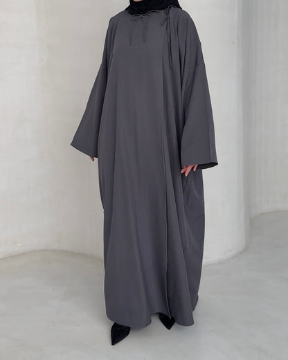 Abaya Nao anthracite - vue 2 - Mayrah