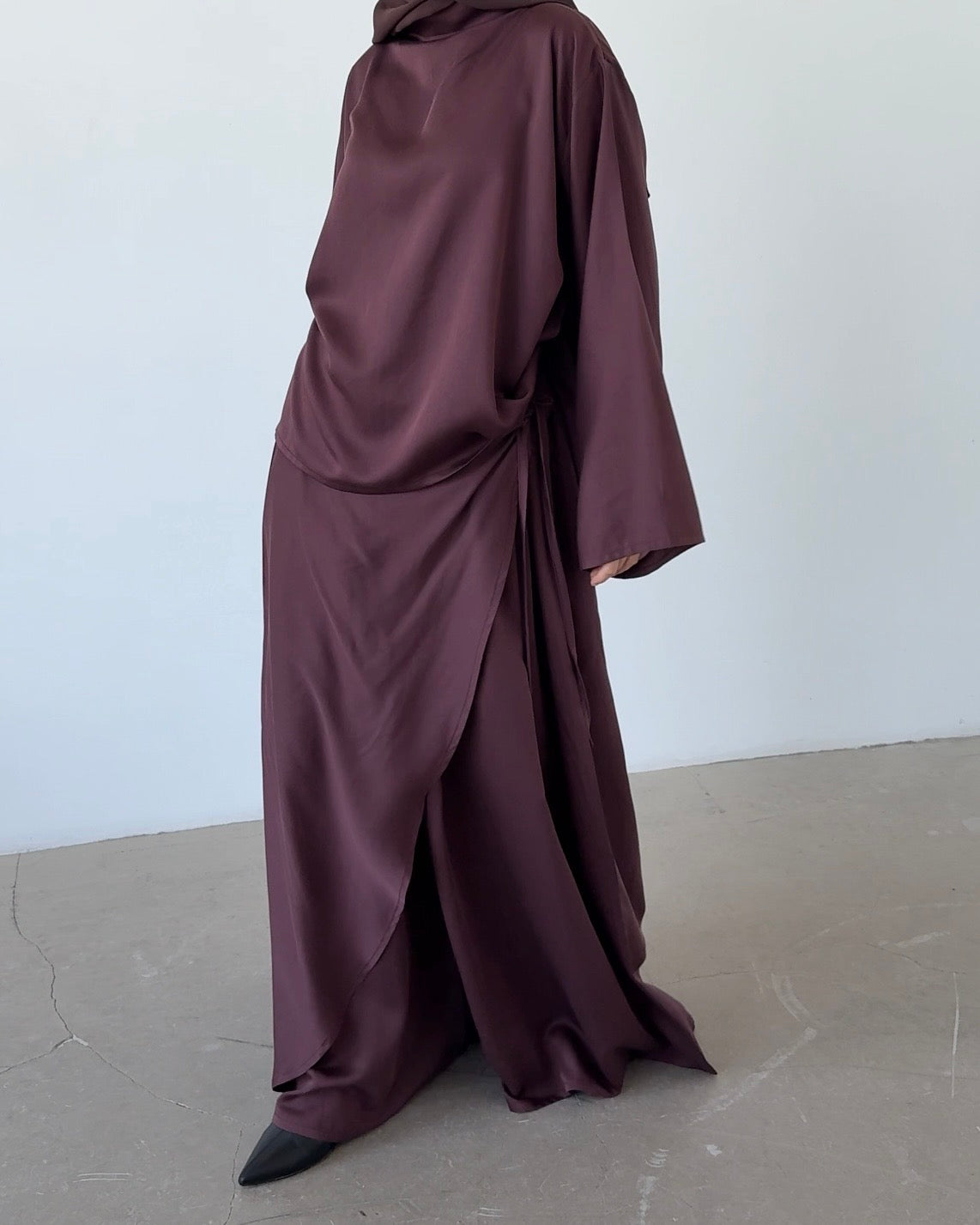Top cupro/lyocell light plum