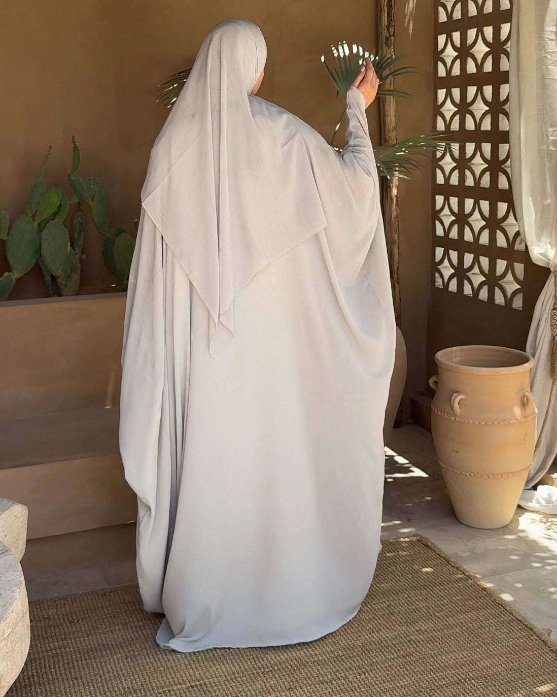 Abaya Origami Summer gris