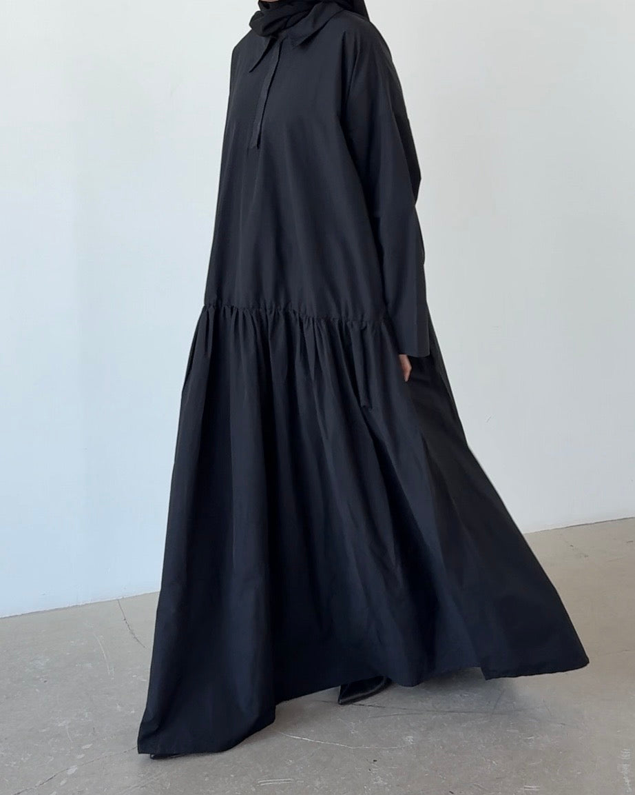 Robe en coton noir