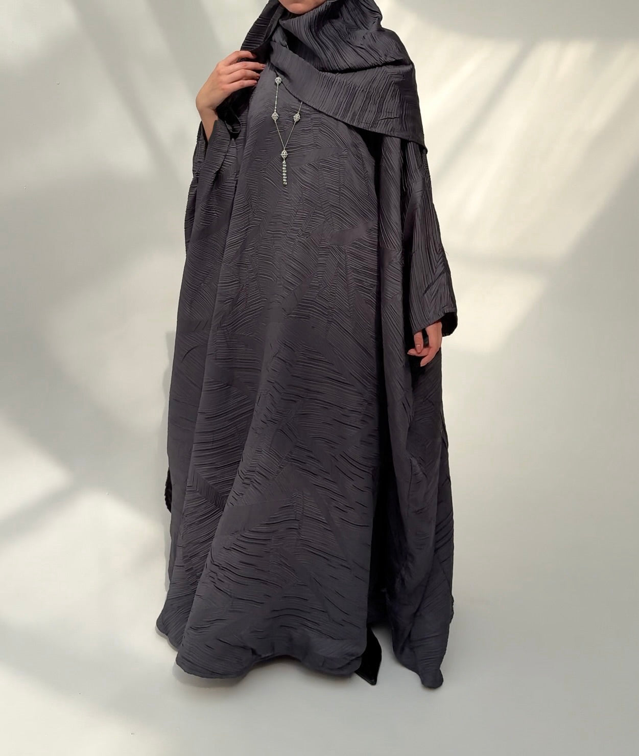 Abaya Origami ash green