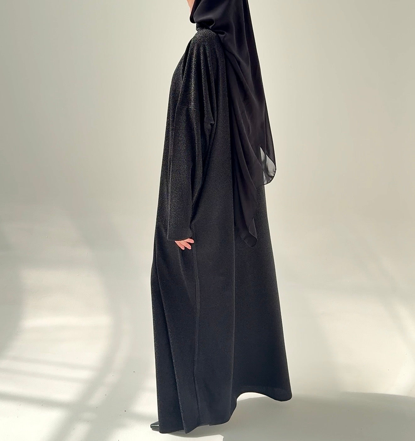 Abaya naveah black glitter