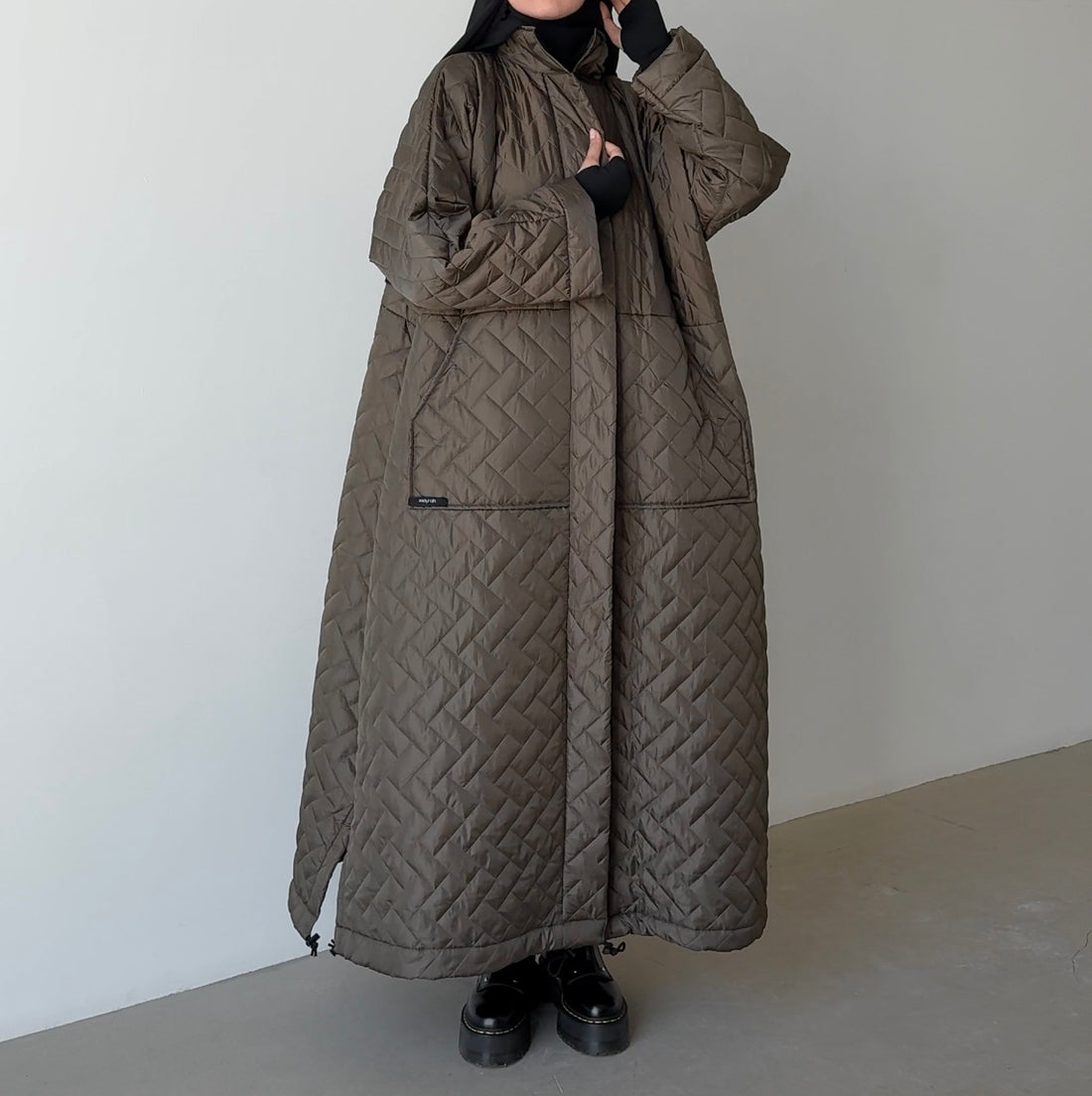 Jacket oversize khaki doux