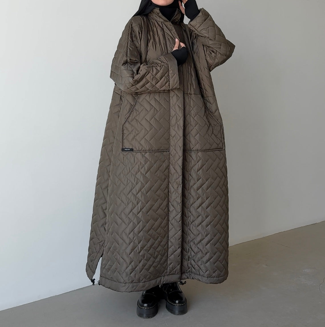 Jacket oversize khaki doux