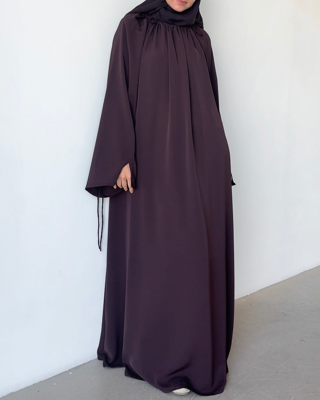 Essential dress marron foncé