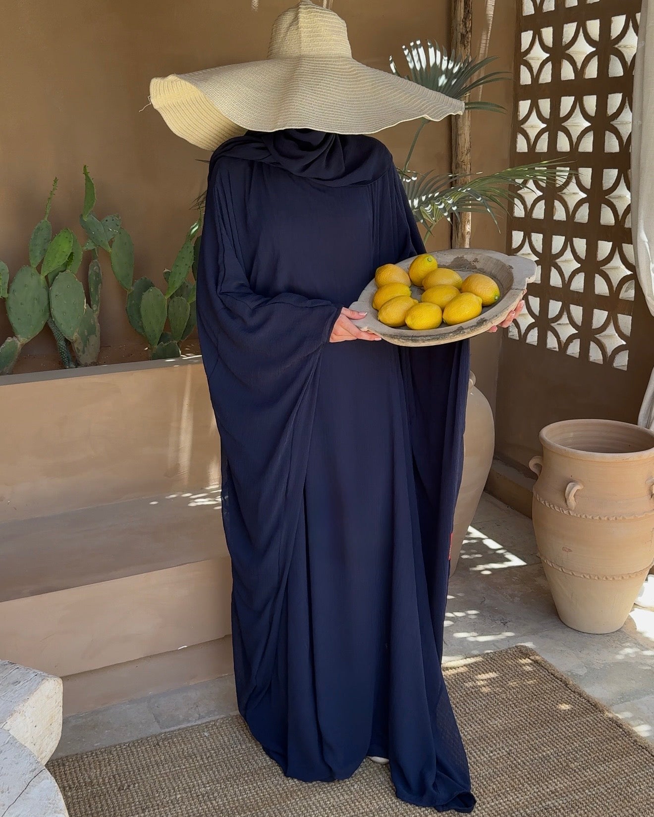 Abaya Origami Summer bleu nuit