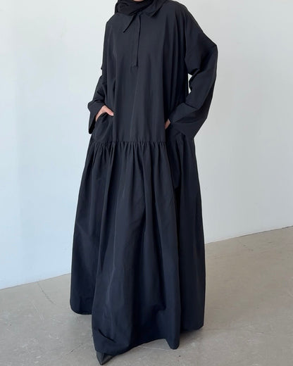 Robe en coton noir