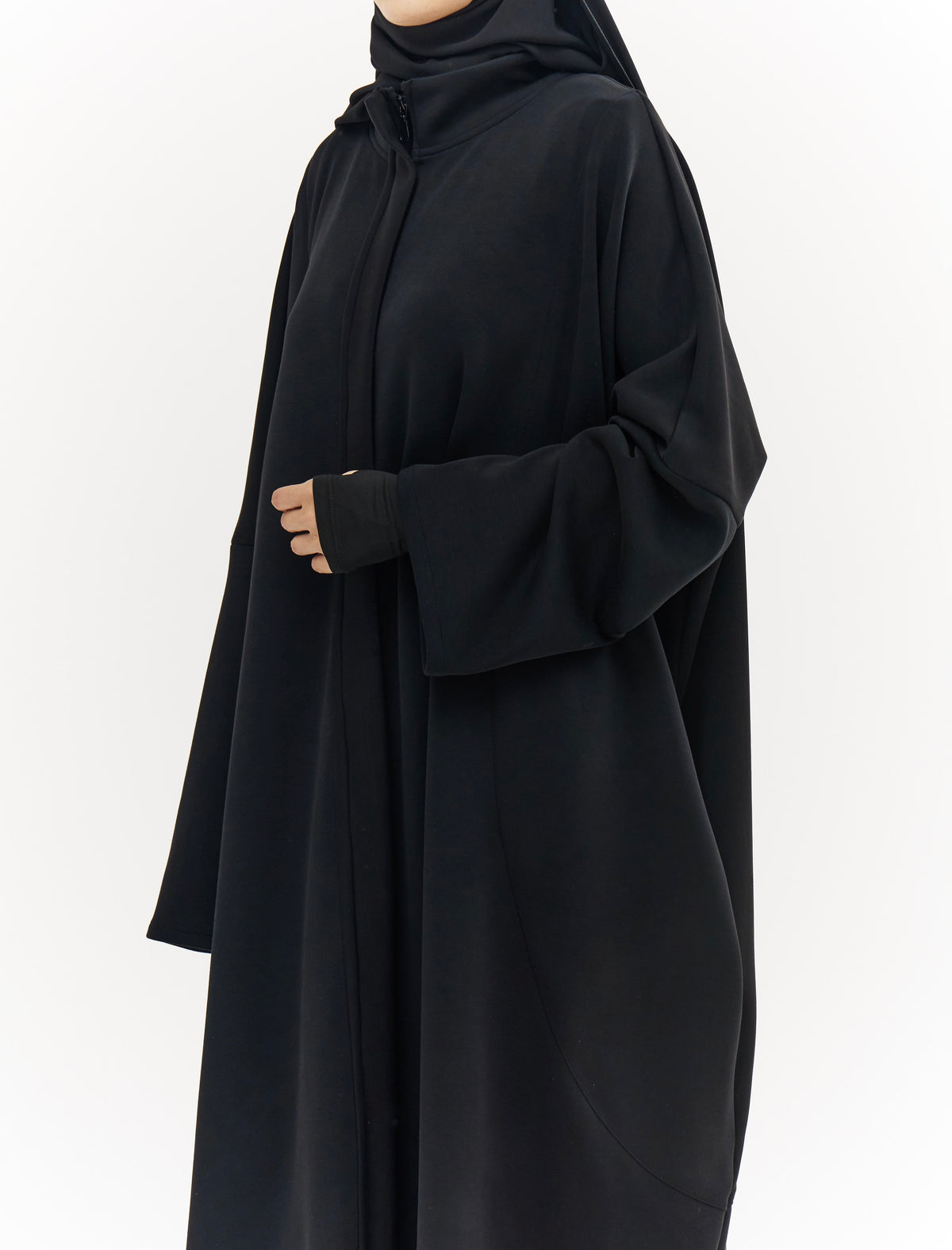 Abaya Sweat noire - vue 2 - Mayrah