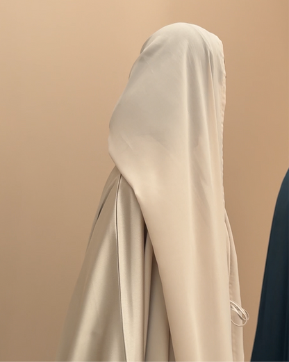 Abaya glow hijab intégré gold rose