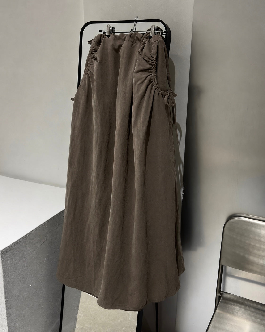 Jupe lyocell taupe