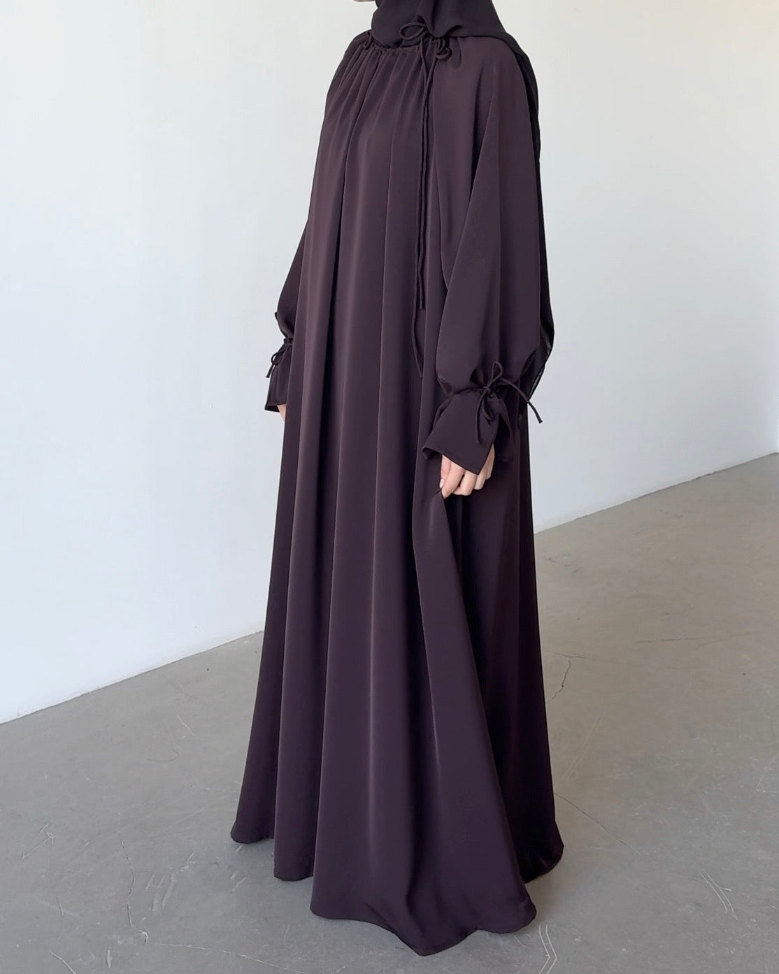 Essential dress marron foncé