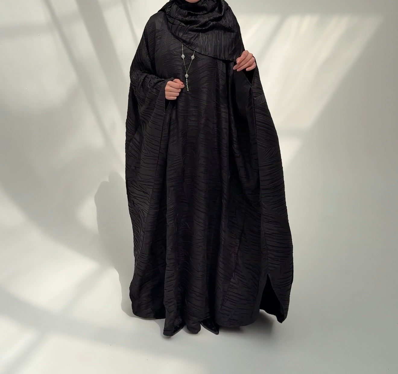 Abaya Origami noir