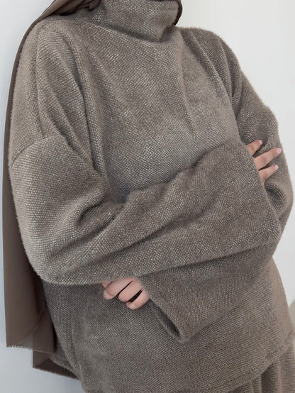 Pull winter taupe
