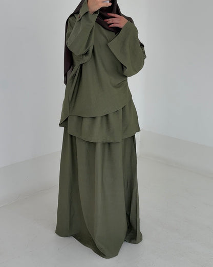 Set layering sage olive