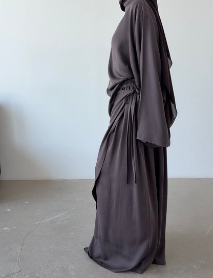 Top cupro/lyocell deep brown