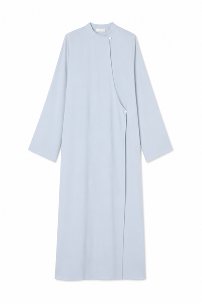 Robe en lin asymétrique bleu ciel