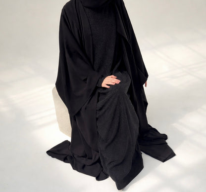 Abaya naveah black glitter