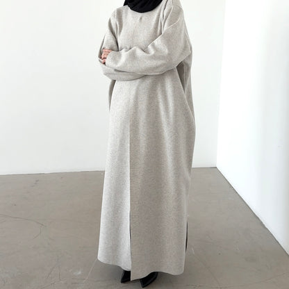 Abaya wool blend grey
