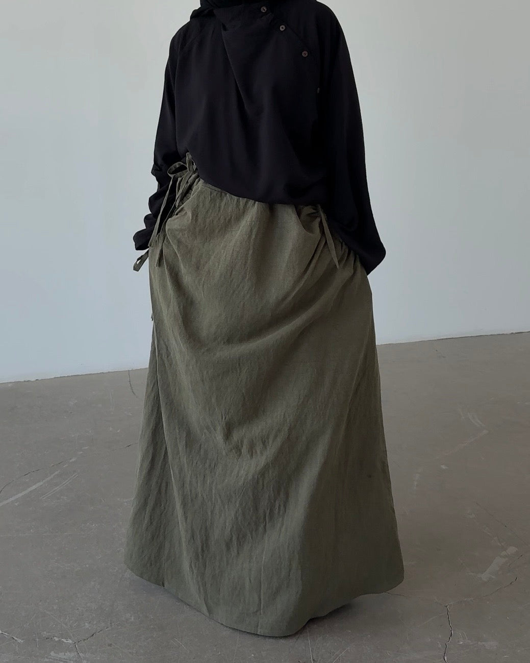 Jupe lyocell khaki