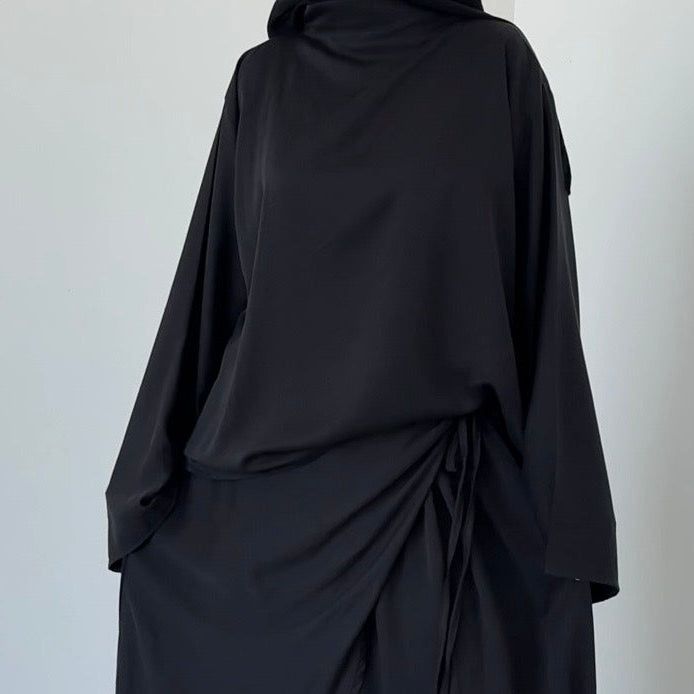 Top cupro/lyocell noir