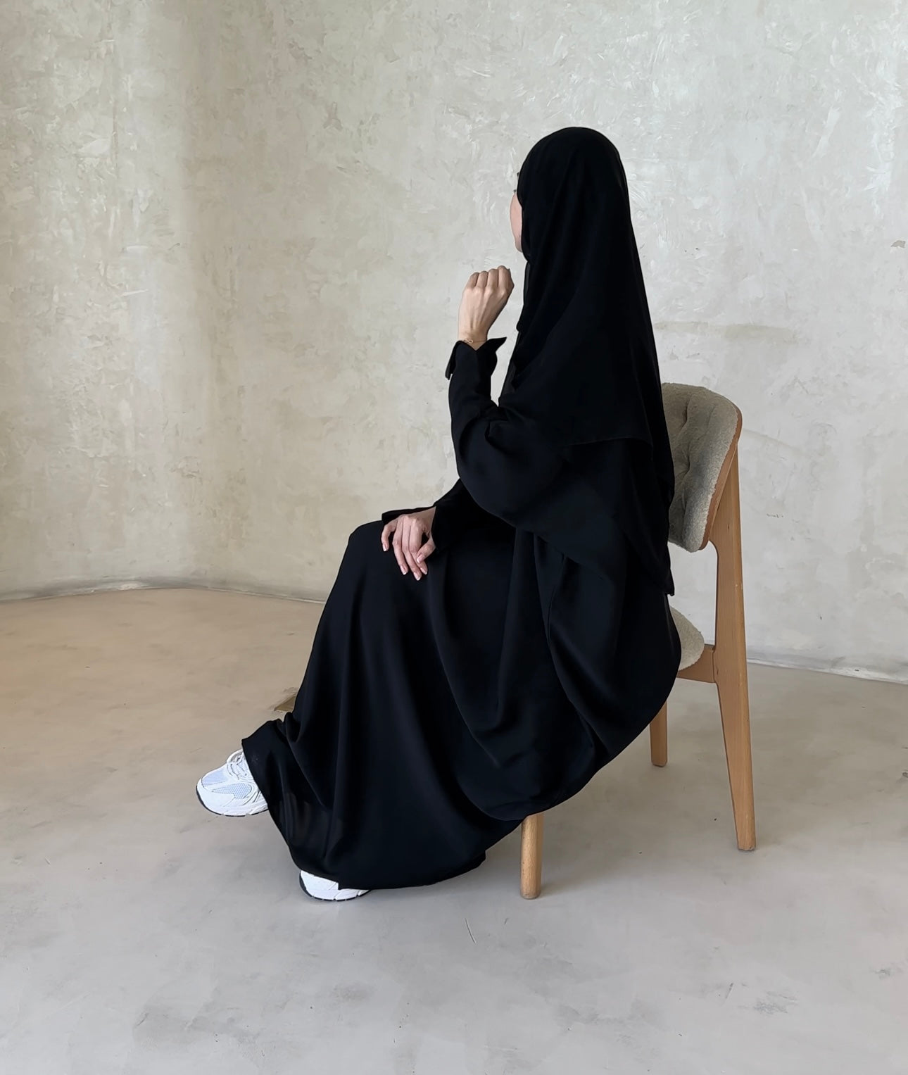 Abaya Aya noire - vue 2 - Mayrah