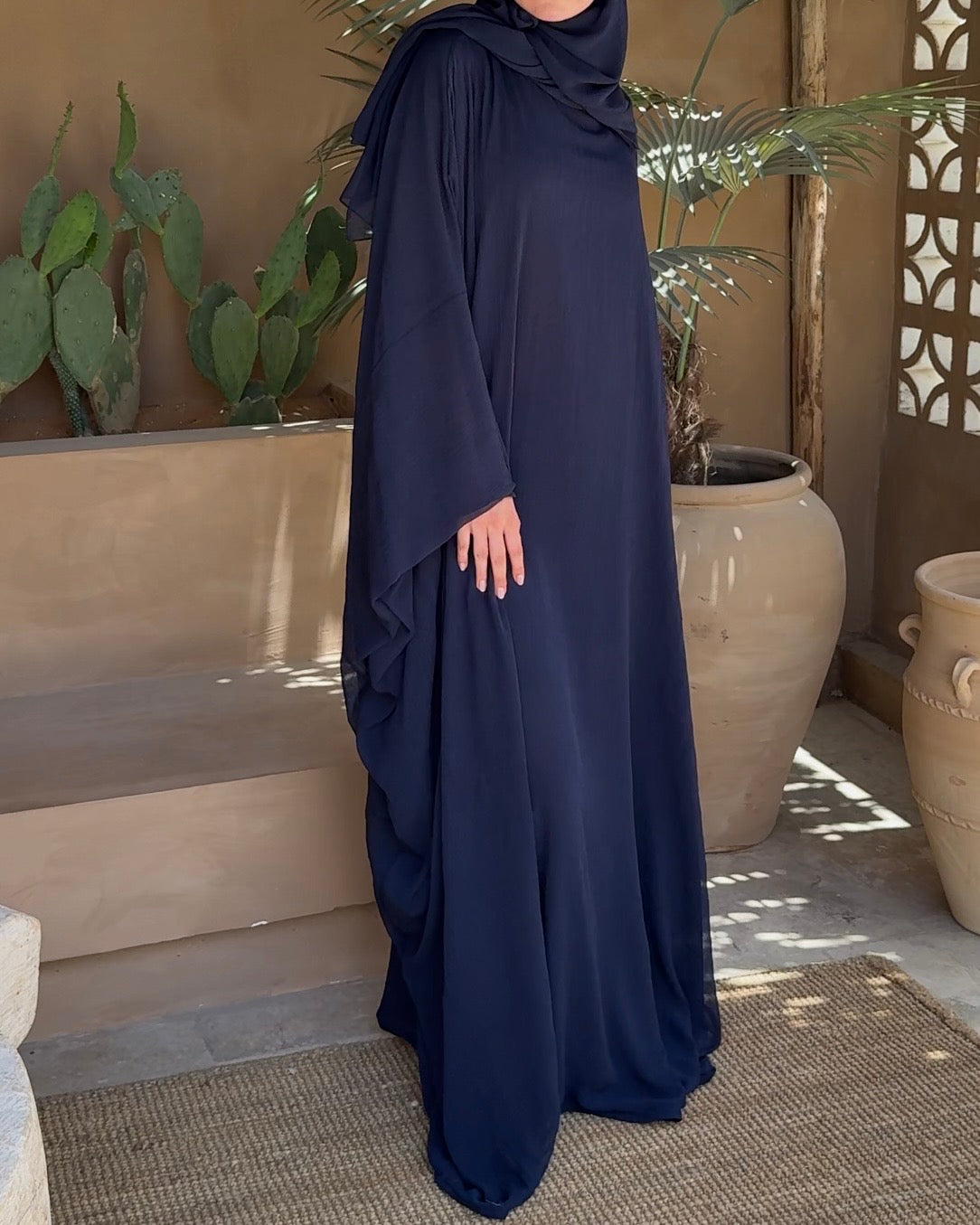 Abaya Origami Summer bleu nuit