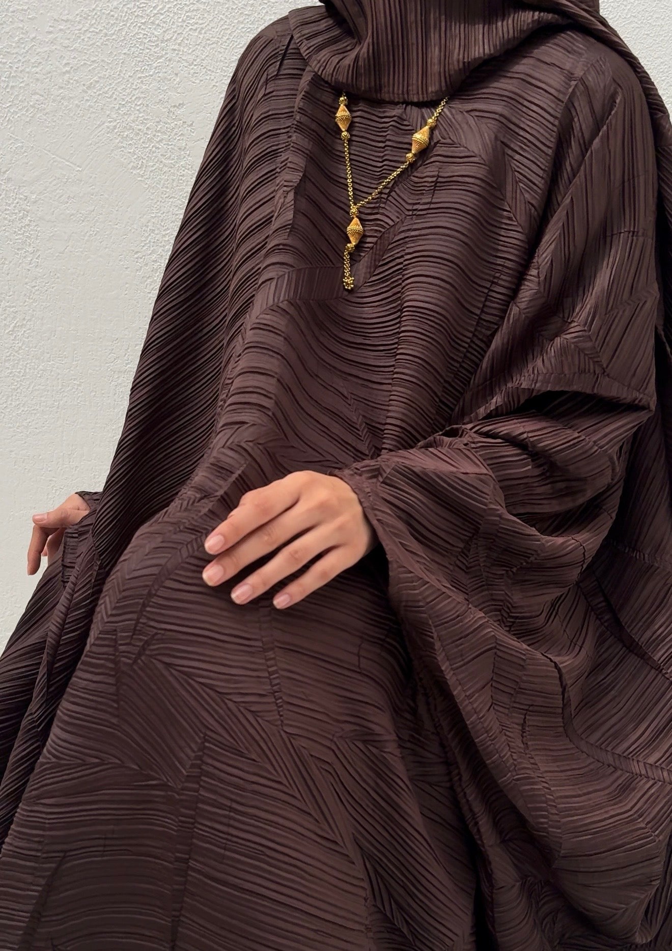 Abaya Origami chocolat