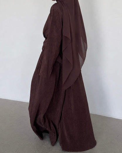 Sarouel plissé marron chocolat