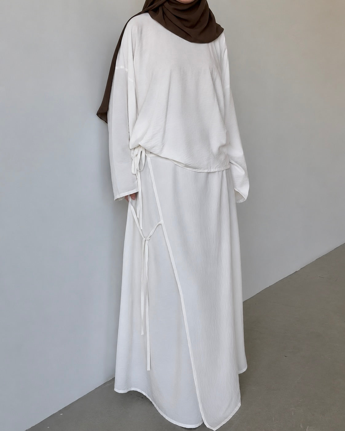 Jupe portefeuille blanc