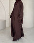 Tunique Mei brown MAYRAH - tunique fluide avec fentes latérales et centrale, mode pudique premium