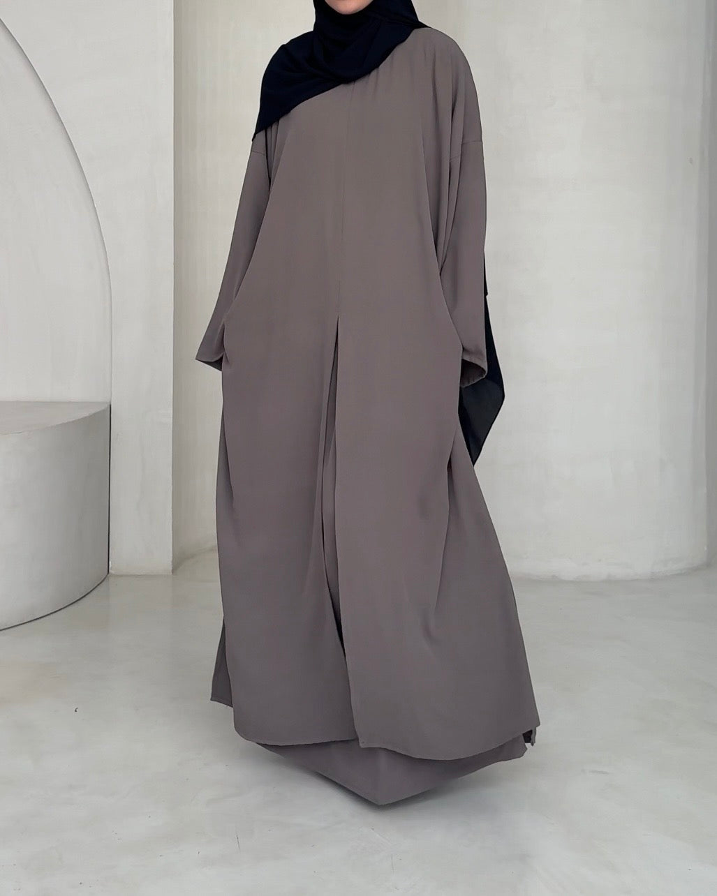 Tunique Mei taupe - vue 2 - Mayrah