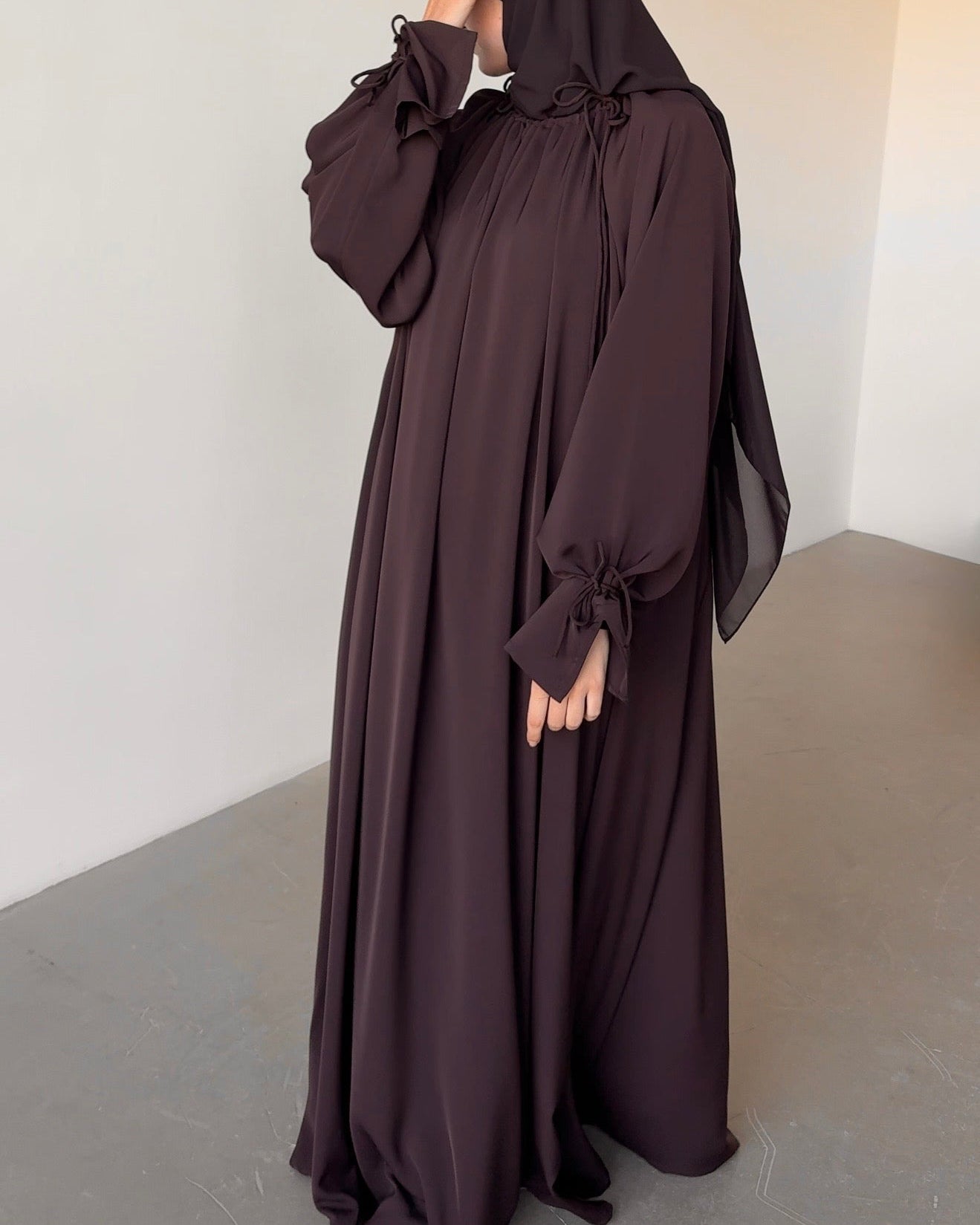 Essential dress marron foncé