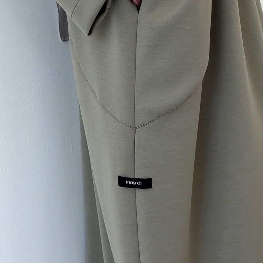 Abaya Sweat sauge - vue 2 - Mayrah