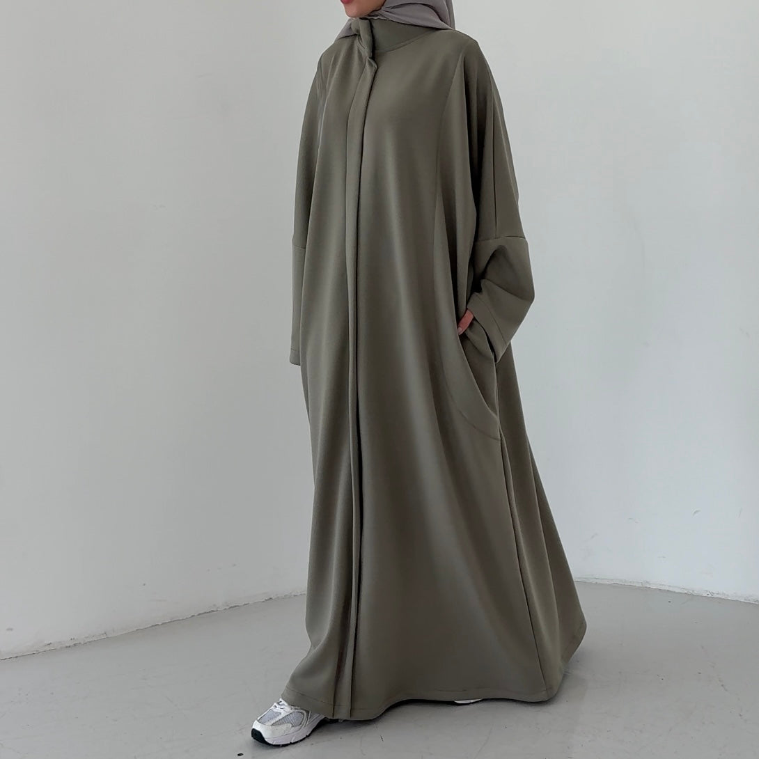 Abaya Sweat sauge - vue 3 - Mayrah