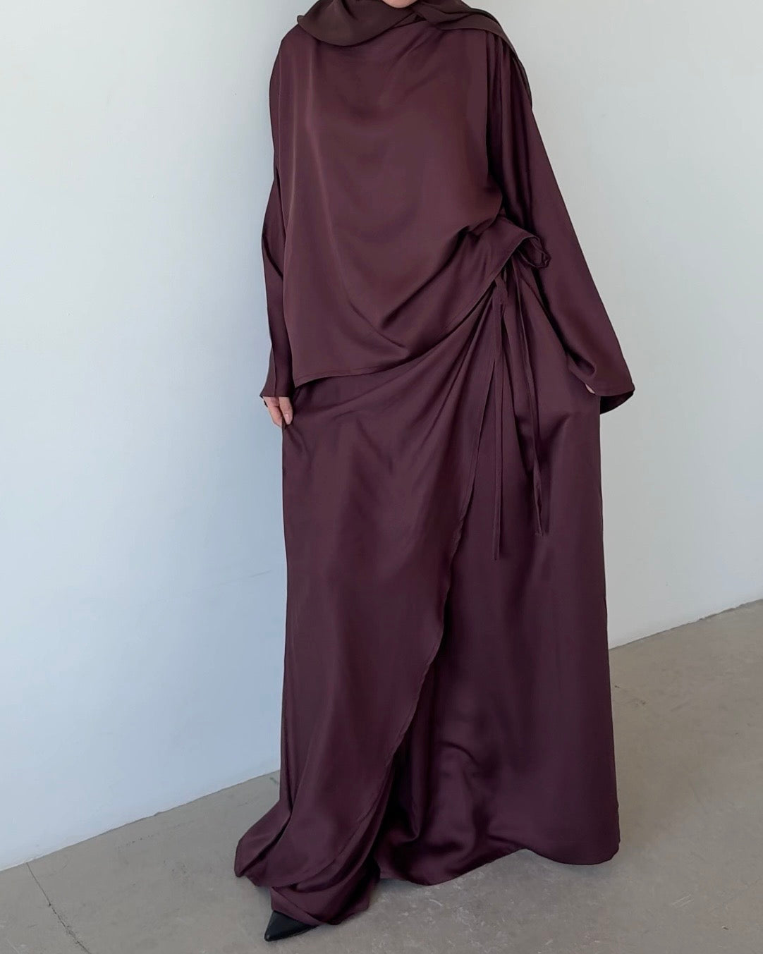 Top cupro/lyocell light plum