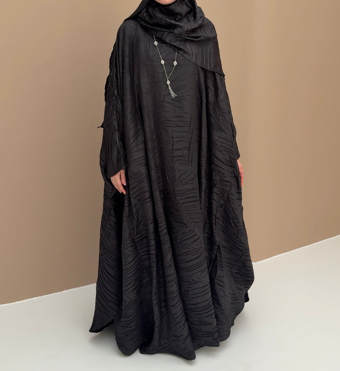 Abaya Origami noir